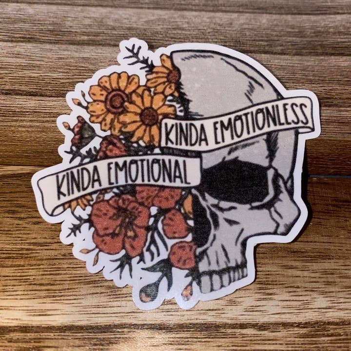 Kinda følelsesmæssig kinda følelsesløs klistermærke for engroshandel hos Lake Shore To Main