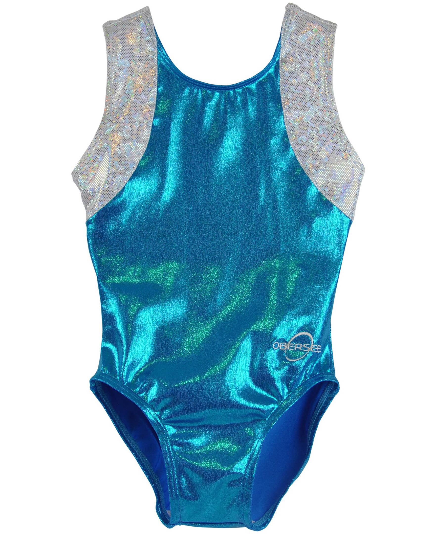 Obersee - Wholesale Lingerie Bodysuit - Women's - Girl's Gymnastics Leotard - Cross Back Turquoise0