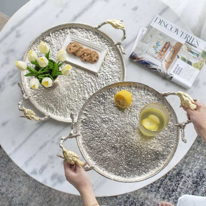 A&B Home Group Inc. - Wholesale Decorative Tray - S/2 21x17x4.5" Alvada Decorative Trays - Large1