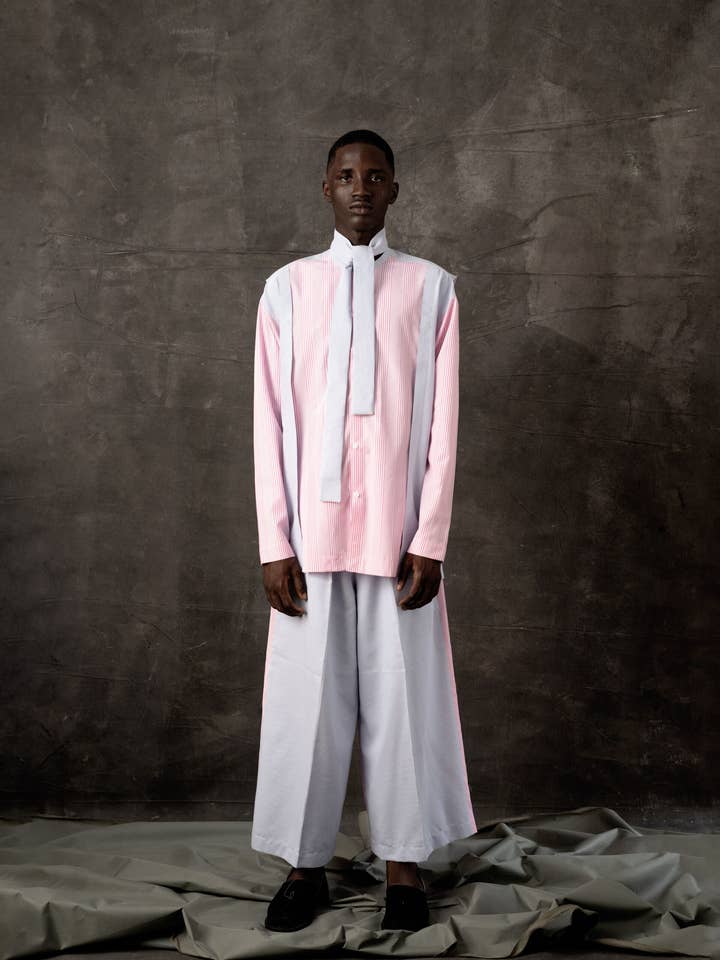 Ensemble Tunique en Coton et Pantalon Large pour Homme pour la vente par Joseph Ejiro