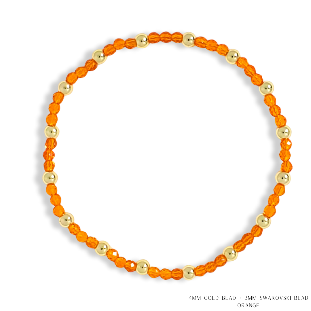 Savvy Bling - Vendita all'ingrosso Bracciale con perline - Bracciale con Perline in Oro e Cristalli Swarovski - Più Colori32