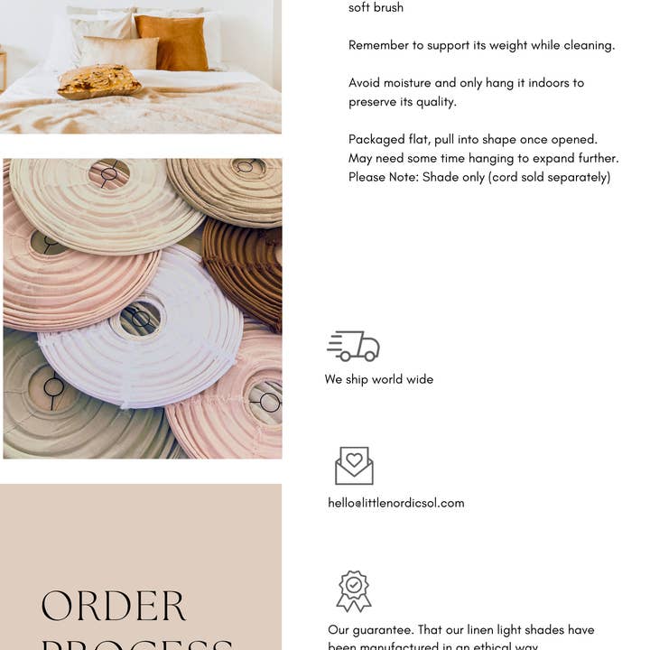 Little Nordic Sol - Wholesale Lantern - Linen Light Shade Diamant Natural 50cm9