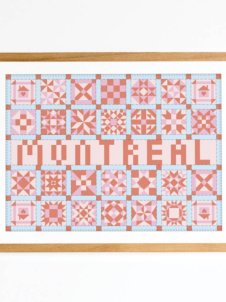 Montreal - Hometown Patchwork Print for wholesale by Stay Home Club