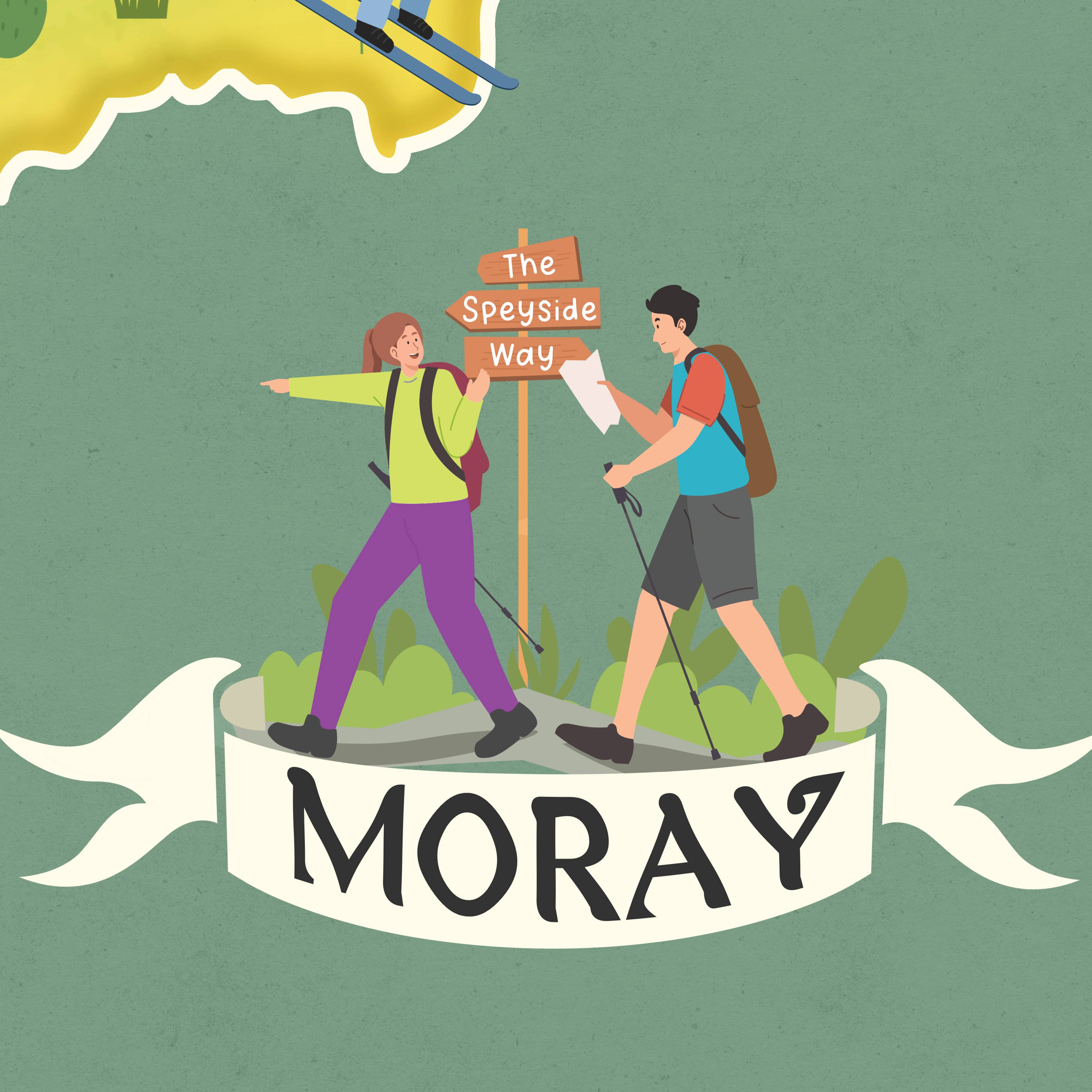 Printagonist – wholesale Art print – Moray Map, Buckie, Aberlour, Findhorn, speyside, Elgin5