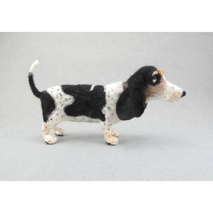Sherlock, a felted dog by Gaia Golden for wholesale by Paper Bird Publishing