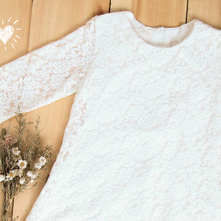 Boho Lace Flower Girl Dress for wholesale by Ellie Beans