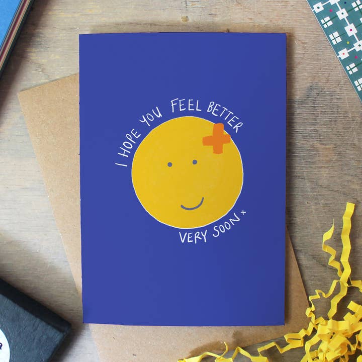 Jeg håber, du snart får det bedre kort - god bedring kort for engroshandel hos martha and hepsie ltd