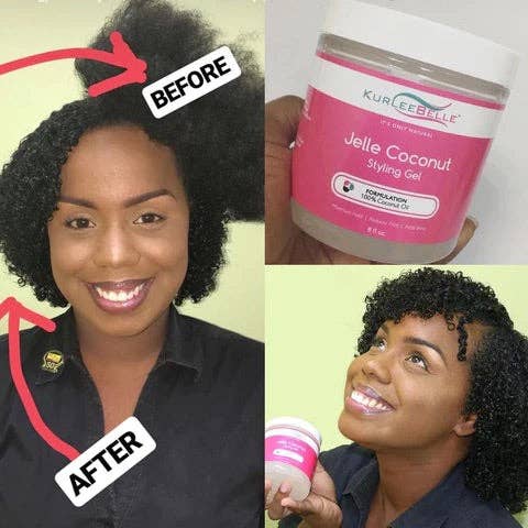 KurleeBelle – wholesale Hair styling gel/mousse – Jelle Coconut Styling Gel3