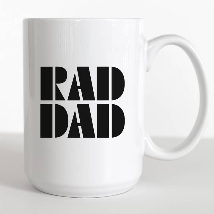 P E T I T R U E - Wholesale Coffee Mug - 15oz Father's Day Mug Coffee Mug for Dad Gifts Rad Dad Mug