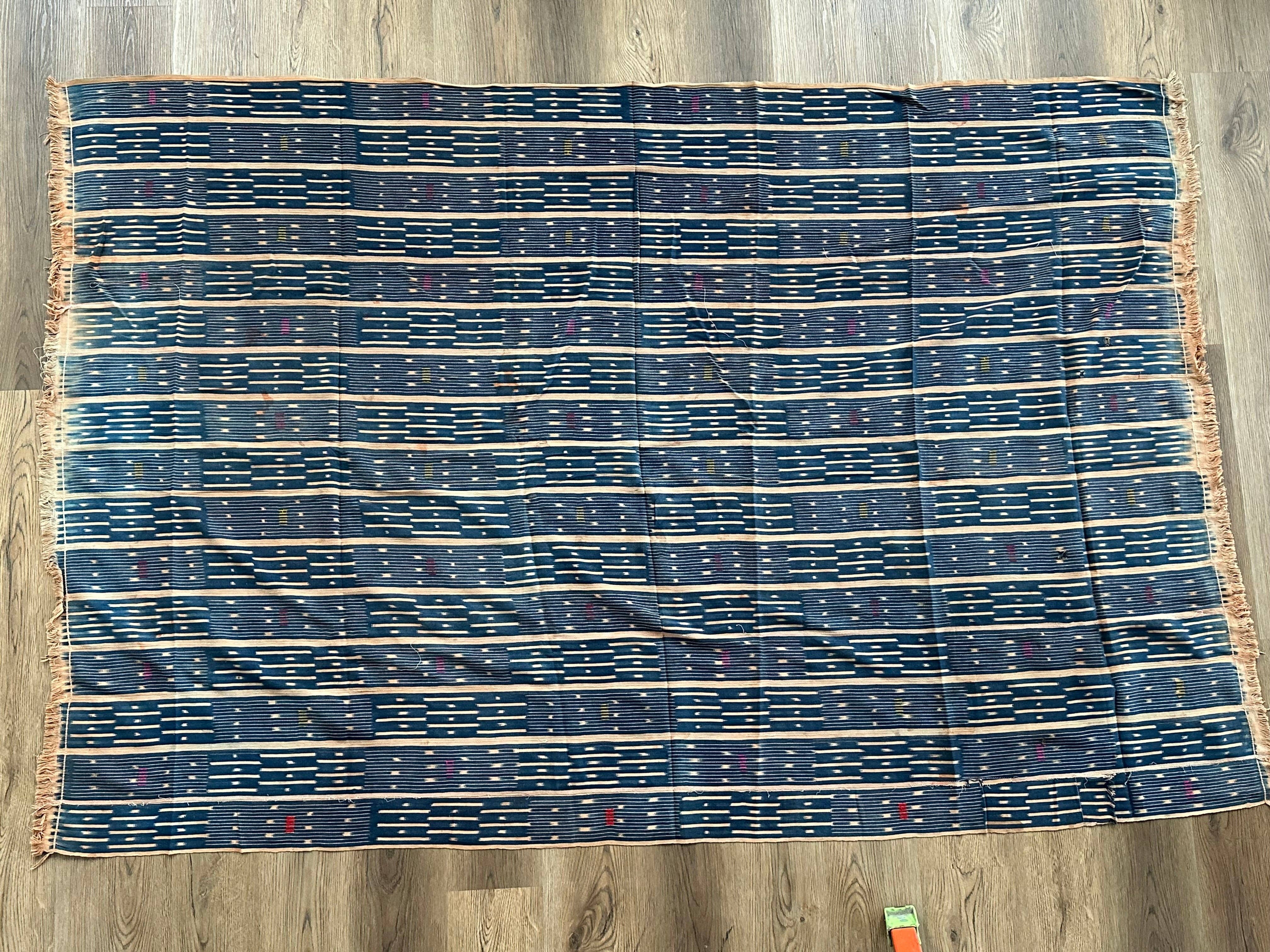 The Niger Bend - Wholesale Tapestry/Textile - Largest Vintage Baule African Cloth Men's Textile | 184 x 62"11