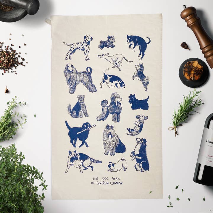 Toalha de chá de cozinha Dog Lover - 100% Algodão Biológico por atacado de Growing Wilder