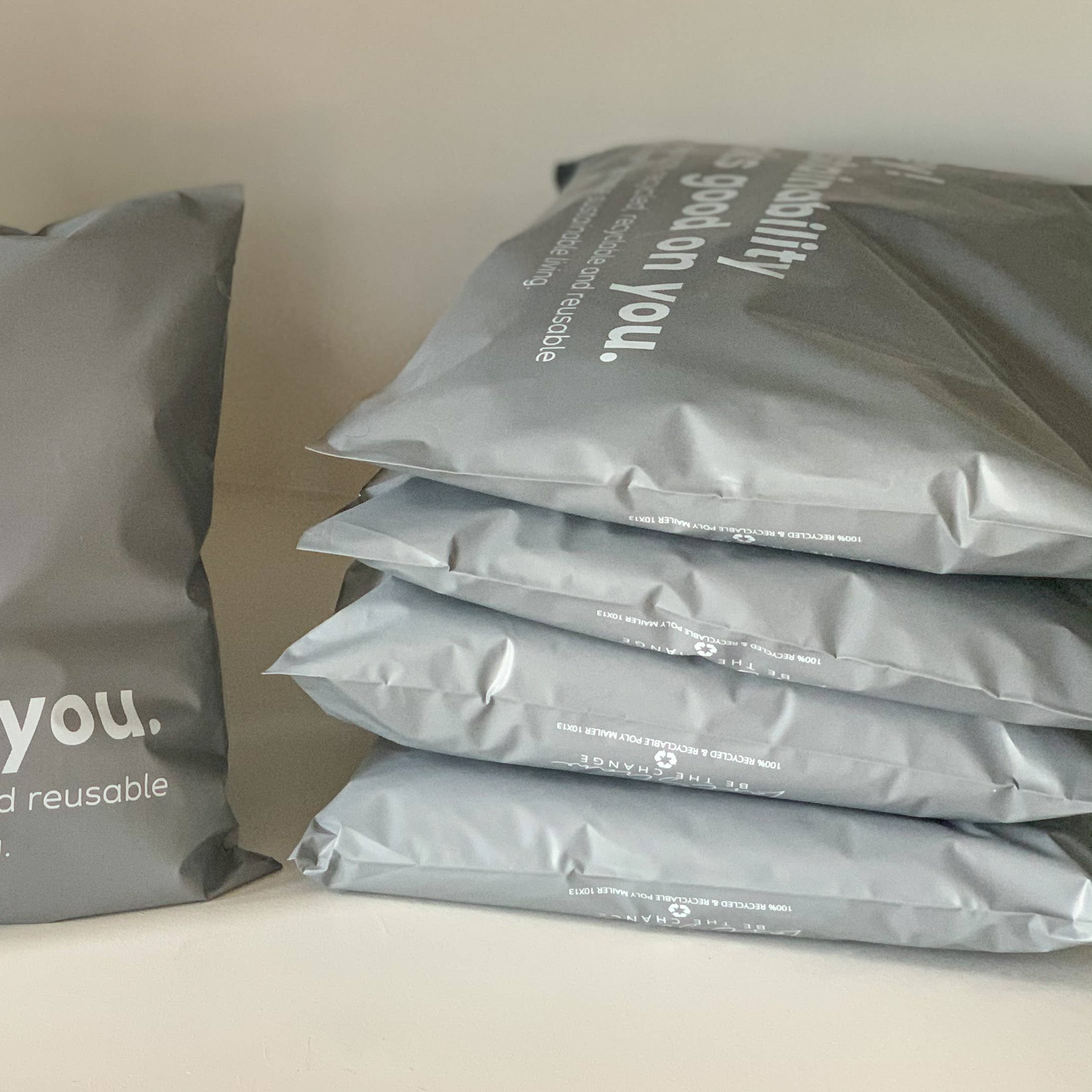 Last Straw – wholesale Envelopes – 10X 13 Eco-friendly Recycled Poly Mailers-Small Choices Gray5