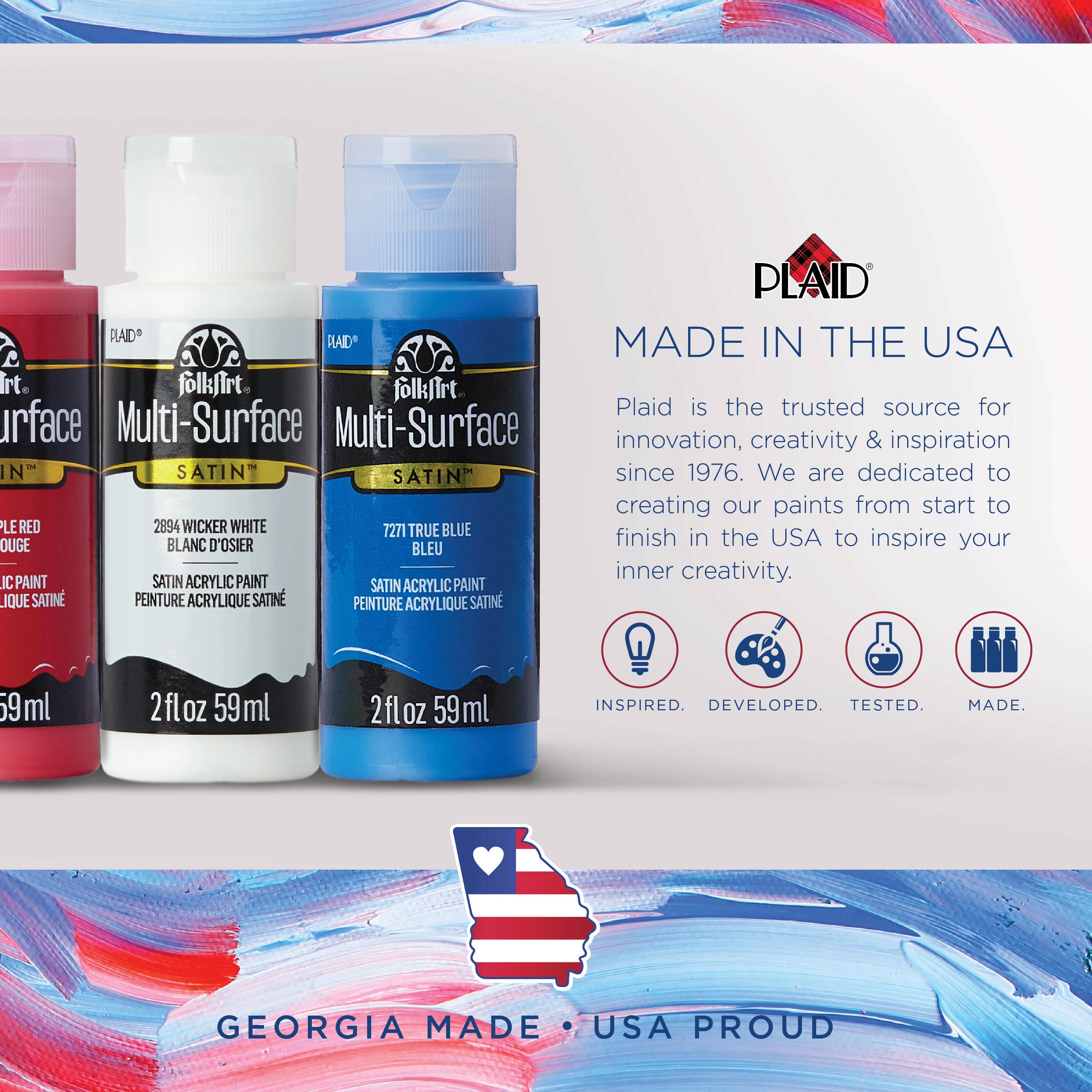 Plaid Crafts - Wholesale Acrylic Paint - FolkArt Multi-Surface Glitter Paint 2oz12