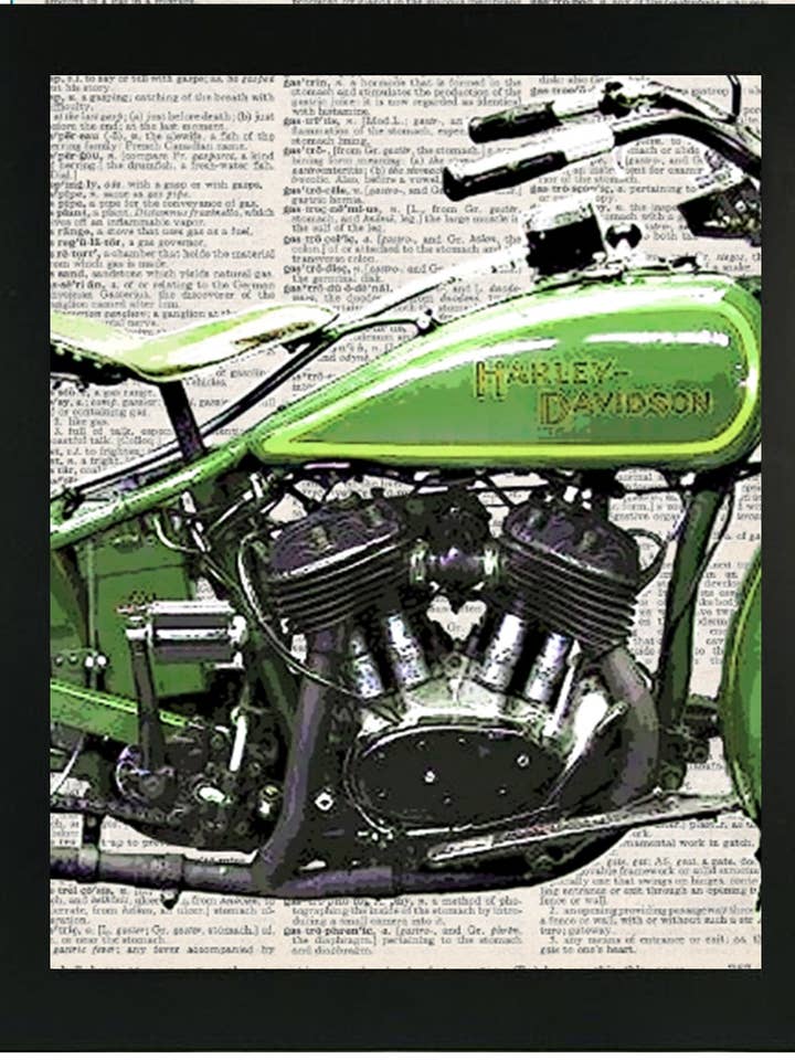 HARLEY 3-DELIGE GEKOPPELDE WANDDECORATIE voor wholesale door ARTNWORDZ LLC