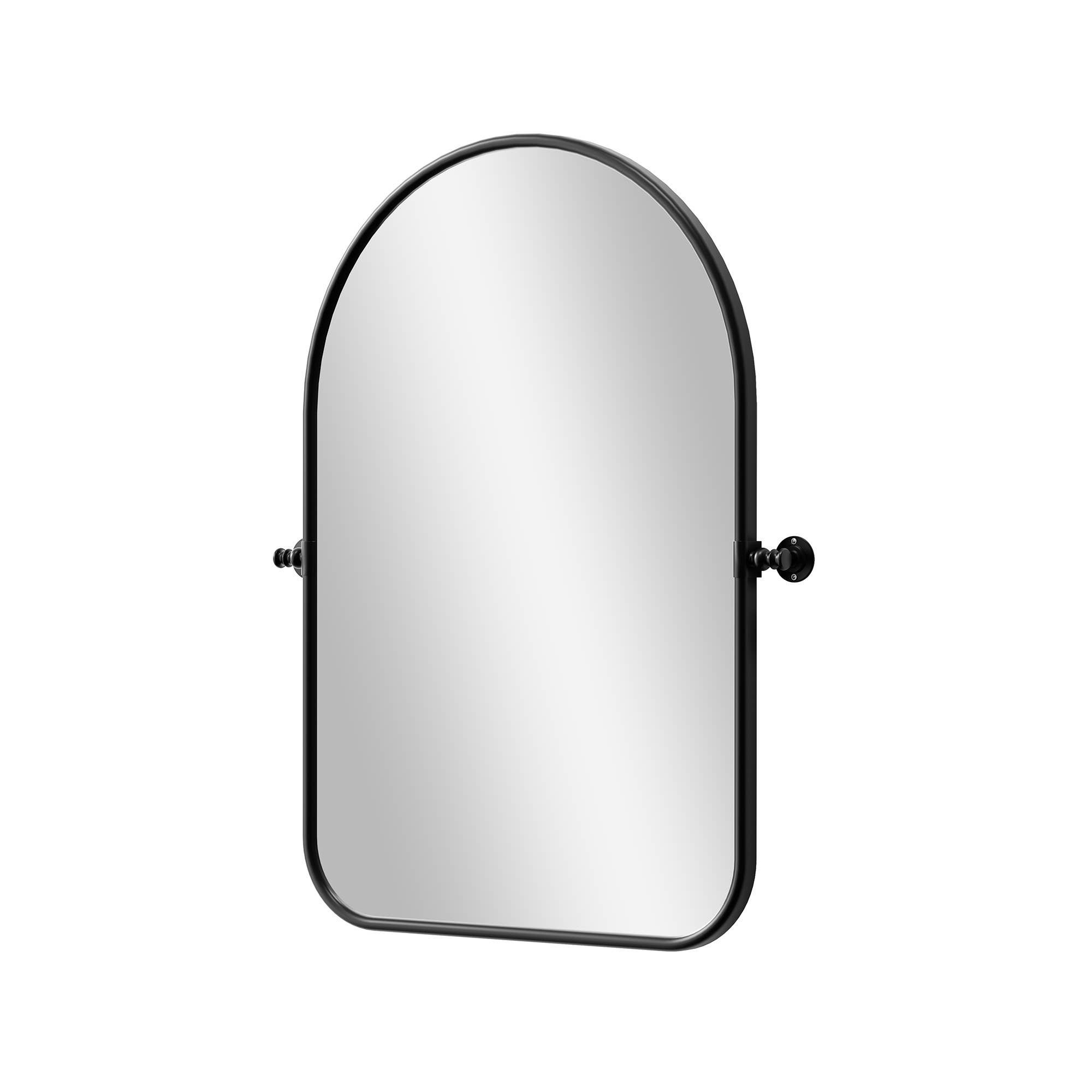 HomeRoots - Wholesale Vanity Mirror - Set of Two Black Arch Iron Framed Bathroom Vanity Mirrors3