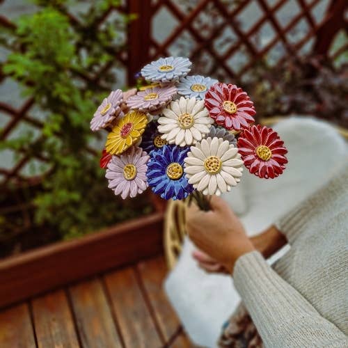 NaturoTheke – wholesale Artificial flowers – Gerbera diameter approx. 5 cm | 39 cm stem1