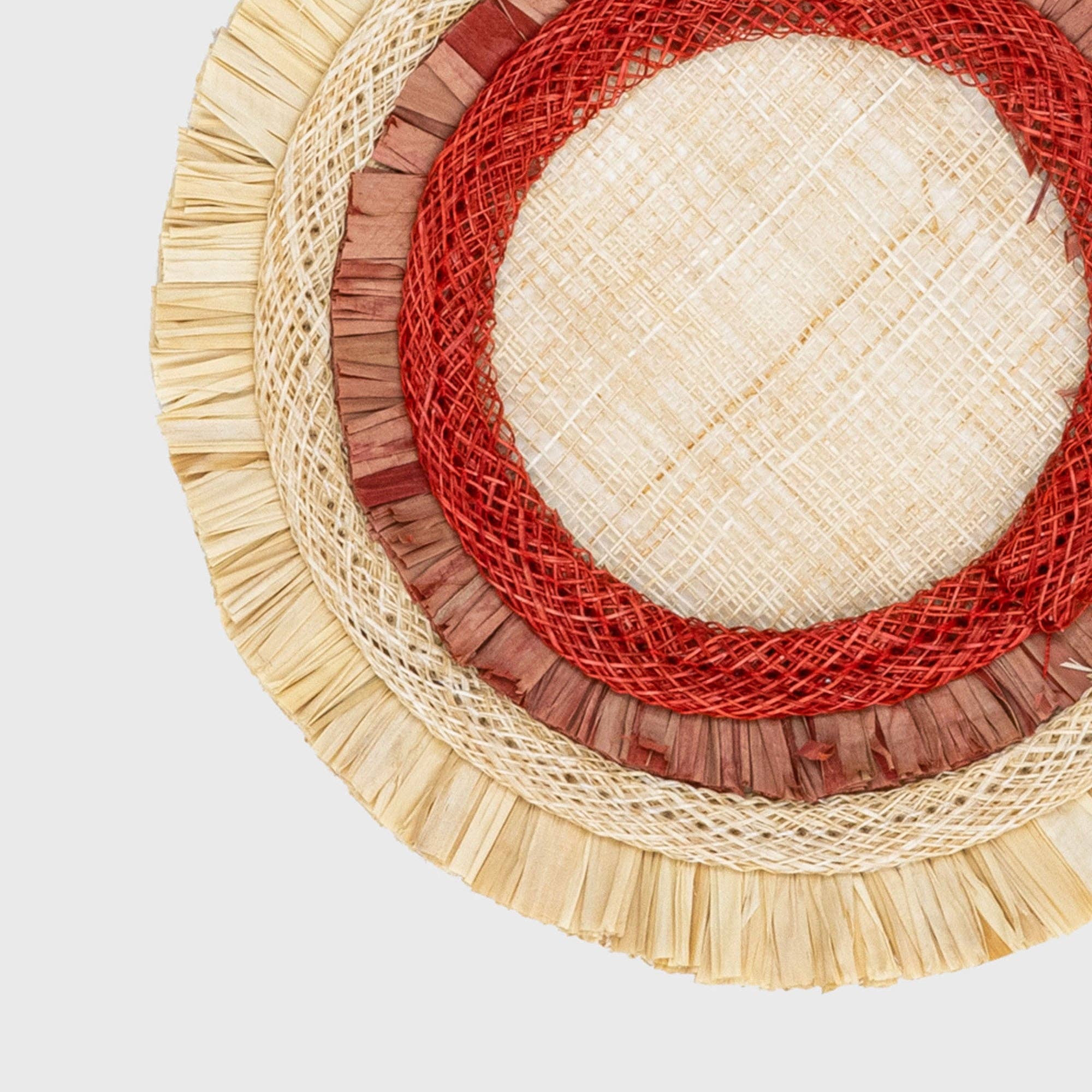 Joanna Buchanan – Engroshandel Bordskånere – Flæse kant halm coastere, rød3