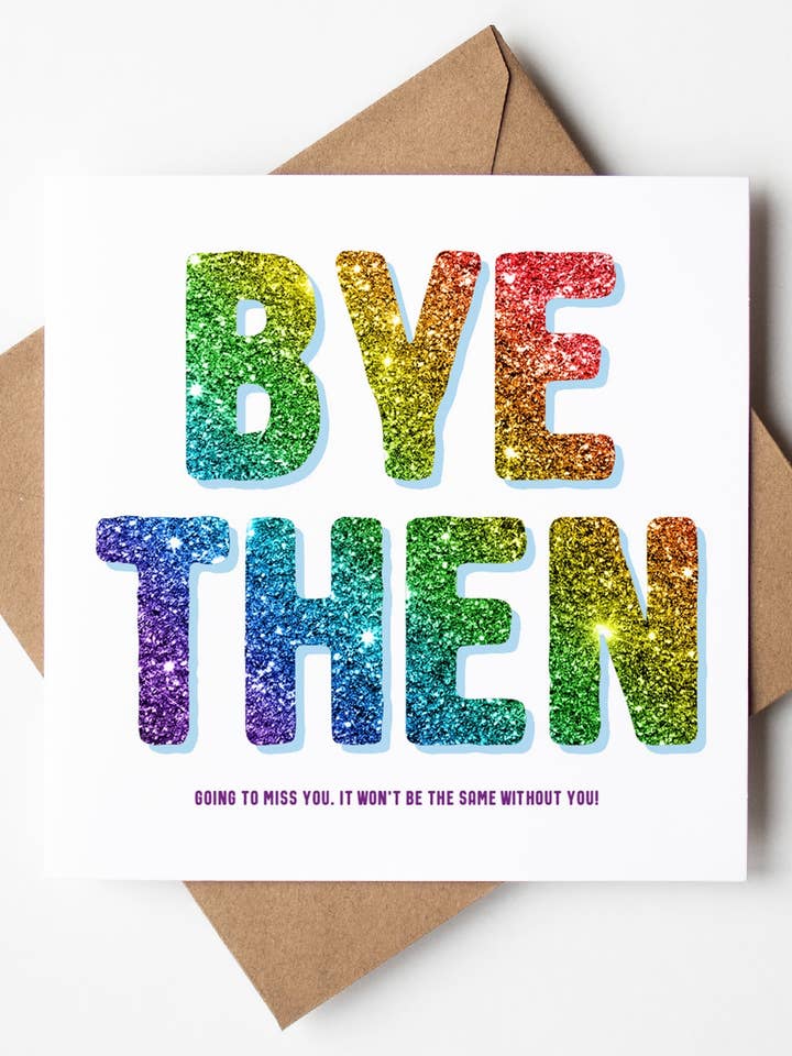 Carte de départ "Bye Then" (lot de 6) pour la vente par Sweary Card Lady