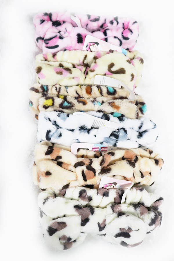 MIX COLOR Leopard Print Shower Headwrap for wholesale on Faire5
