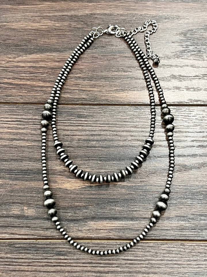 739141, Handmade 22" Navajo Bead Necklace for wholesale by ISAC Trading Inc