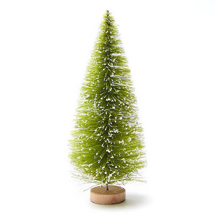 Factory Direct Craft - Wholesale Artificial Christmas Tree - 5" Frosted Light Green Bottle Brush Trees (Pack of 6)2