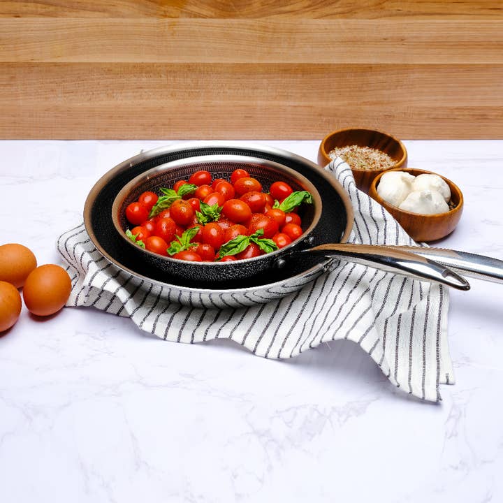 Lexi Home - Wholesale Pan - Diamond Oven Safe Stainless Steel Tri-Ply Frying Pans2