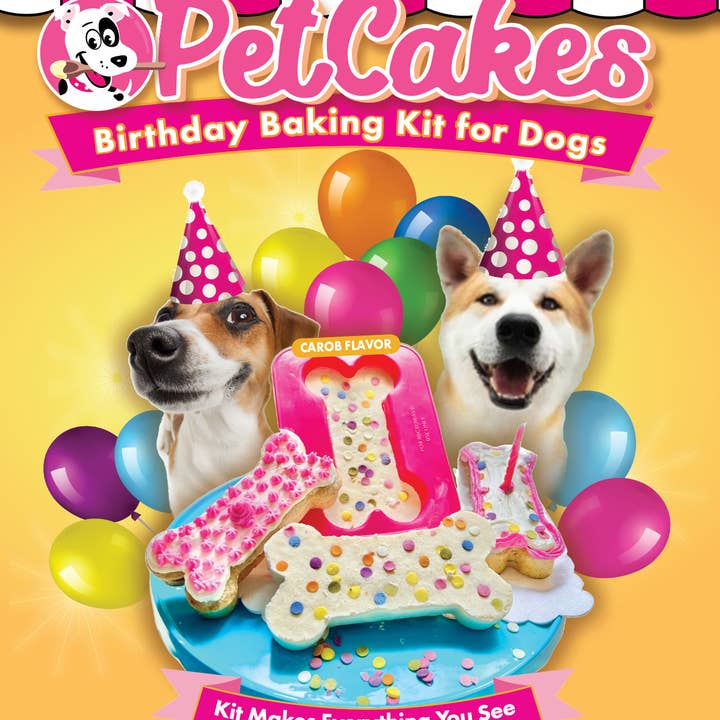 Kit de pâtisserie d'anniversaire pour chiens - 2 gâteaux + 2 glaces + bougie et paillettes pour la vente par PetCakes