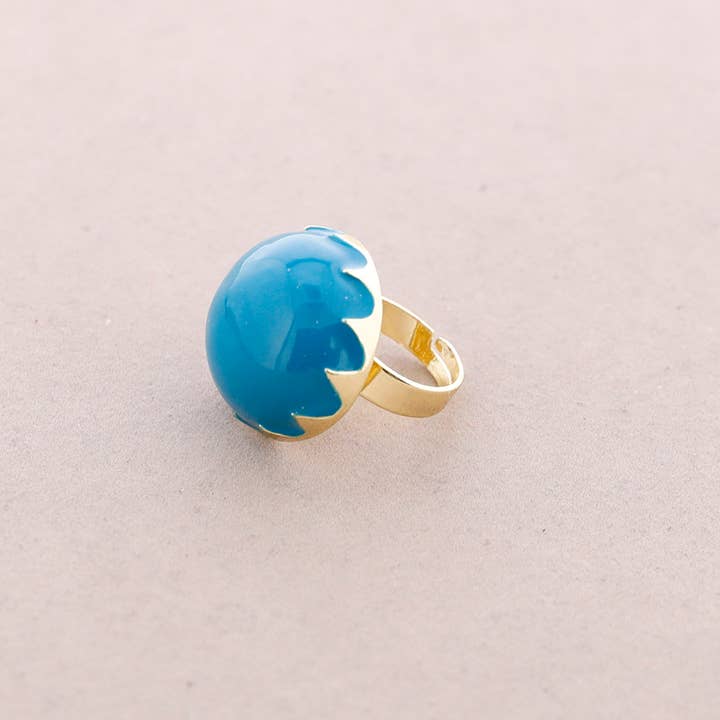 La Cuerda De Sol - Wholesale Snap Jewelry - GOLD PLATED METAL ENAMEL BATH RING