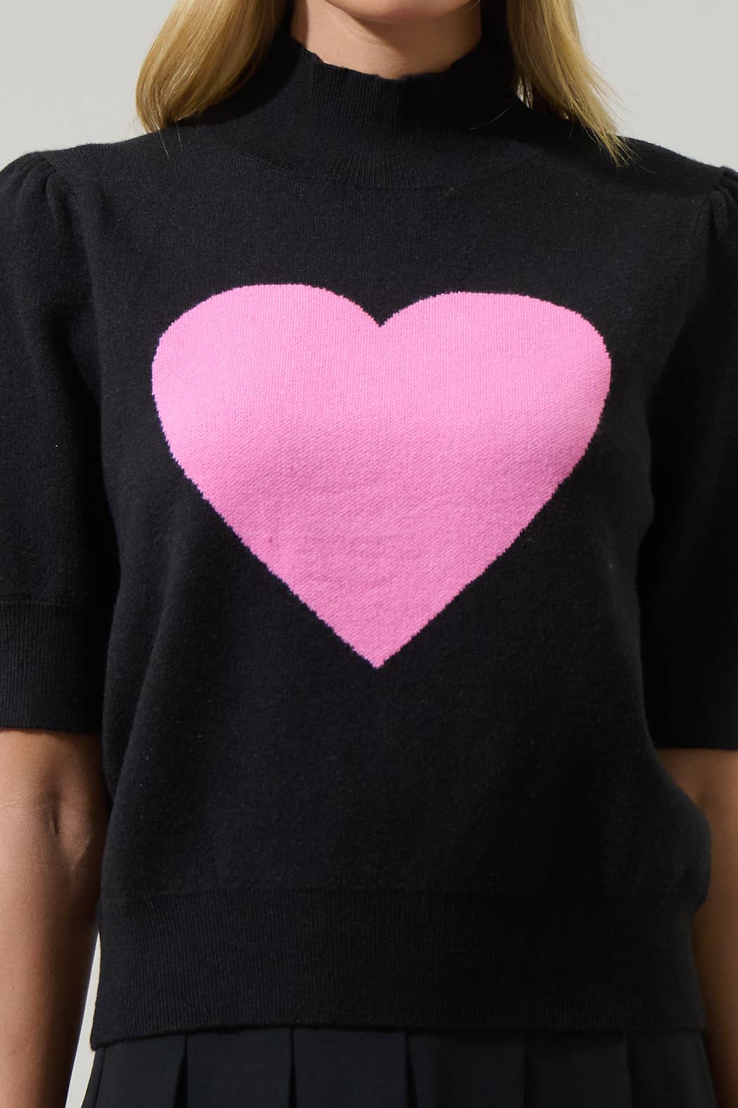 Sugarlips - Wholesale Knit Sweater - Women's - Russel Heart Puff Sleeve Sweater5