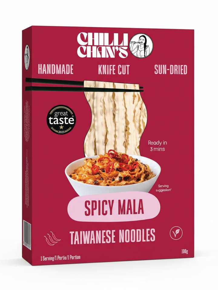 Zongedroogde Mesgesneden Noedels - Pittige Mala (nieuwe verpakking) voor wholesale door Chilli Chan's
