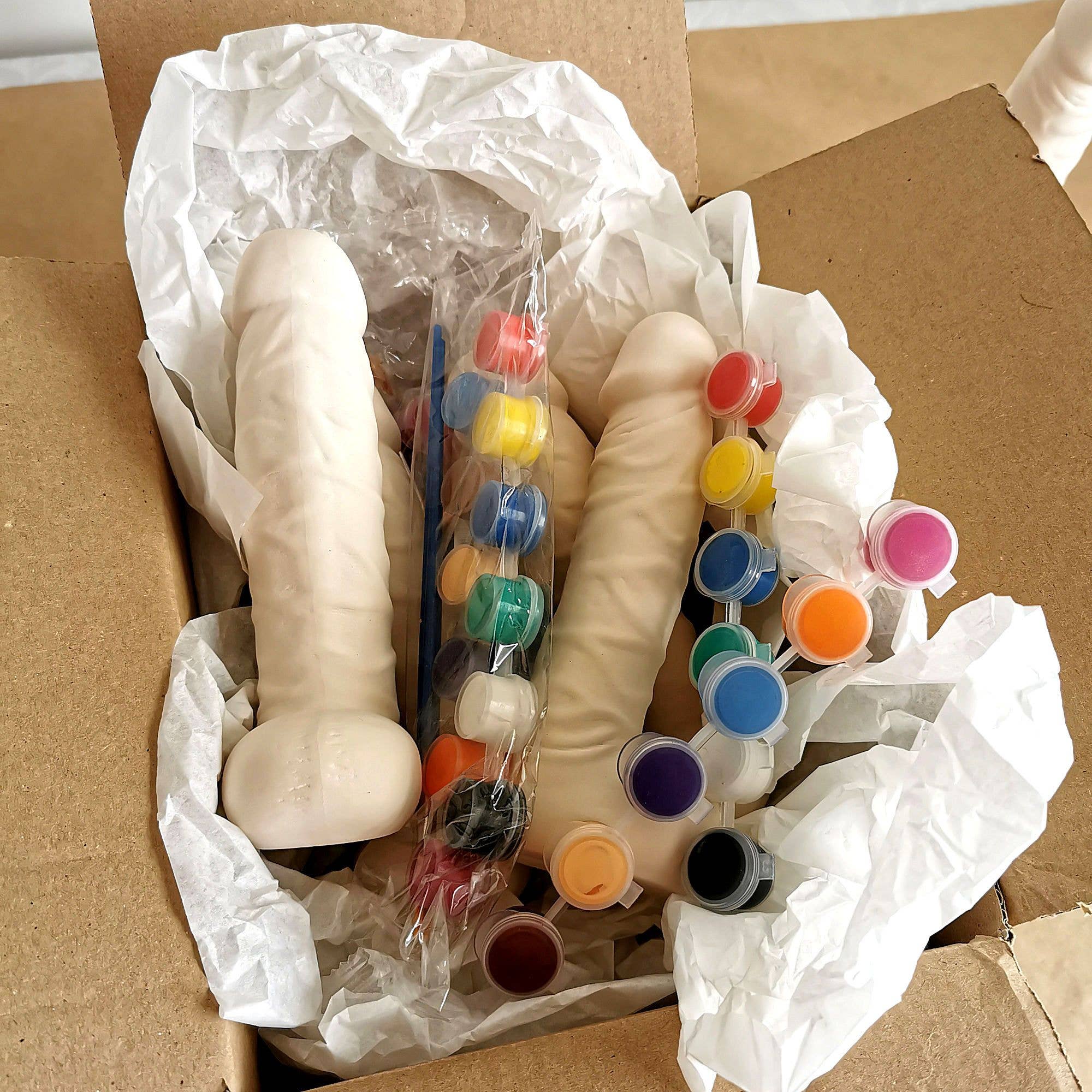Cozy Home Ideas – wholesale DIY craft kit – Ceramic penis with paints - bachelorette coloring kit5