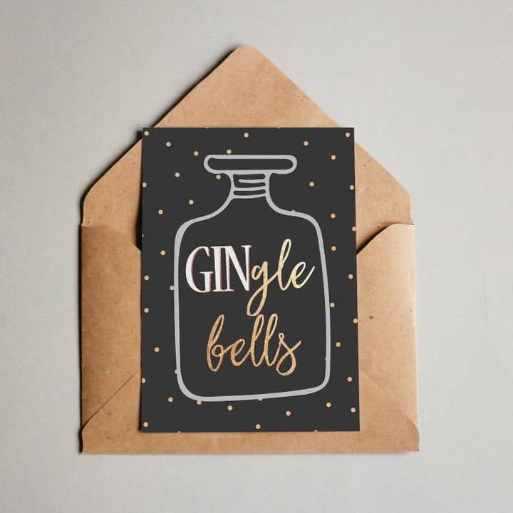 Postcard 'Gingle Bells' for wholesale by Fünf vor Zehn