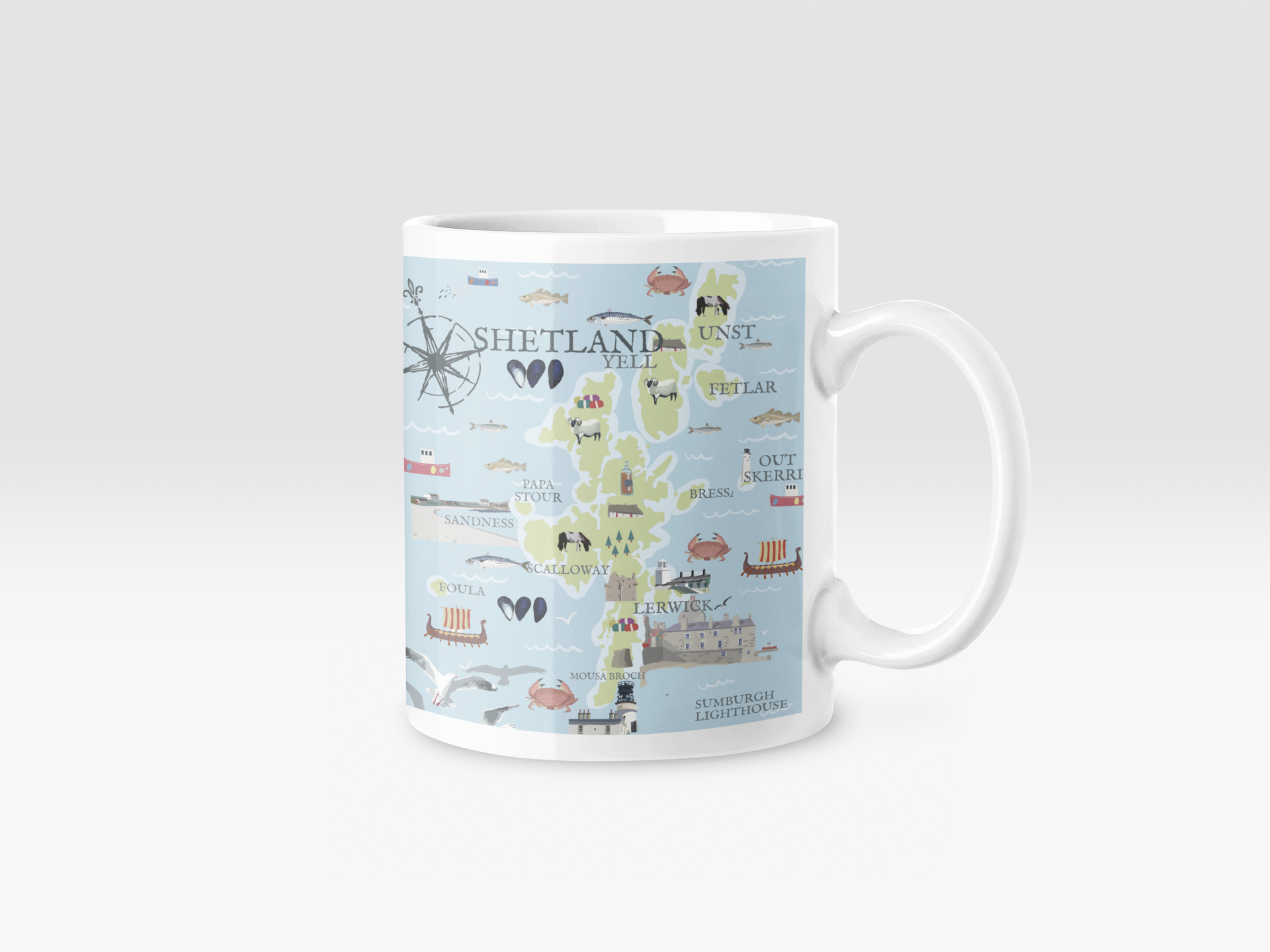 Betty Boyns Designs – wholesale Coffee mug – ILLUSTRATED MAP MUGS46