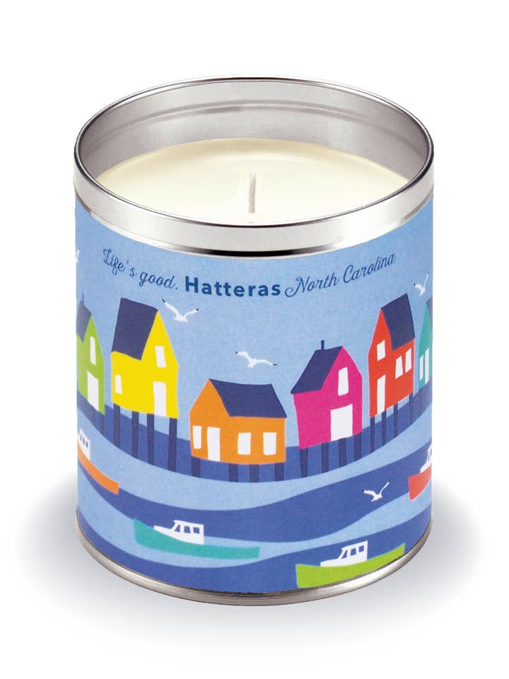 Kate Nelligan's Fishing Town Candle for wholesale by Aunt Sadie's Candles