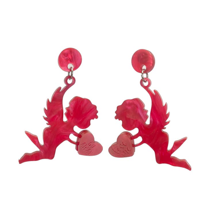 Love Me, Go Away Cupido-oorbellen voor wholesale door Sixfourteen