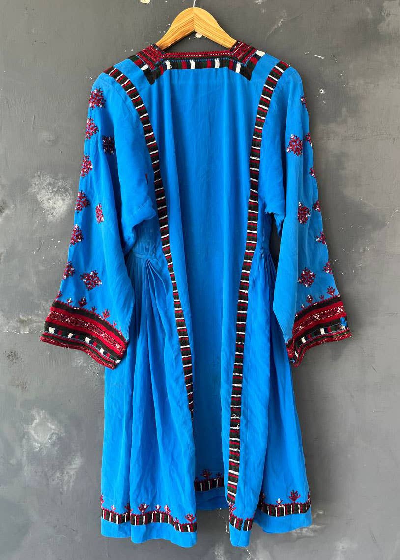 bhavnas boutique - Wholesale Dress - Women's - Blue Dress Pakistani Embroidery Dress Vintage Baluchi Dress 3
