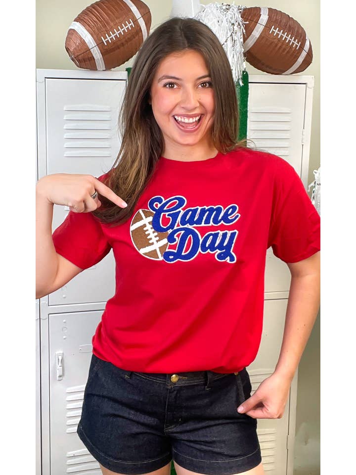 Sugar Stitch - Wholesale T-Shirt (Graphic) - Unisex - Game Day Chenille Graphic T-Shirt