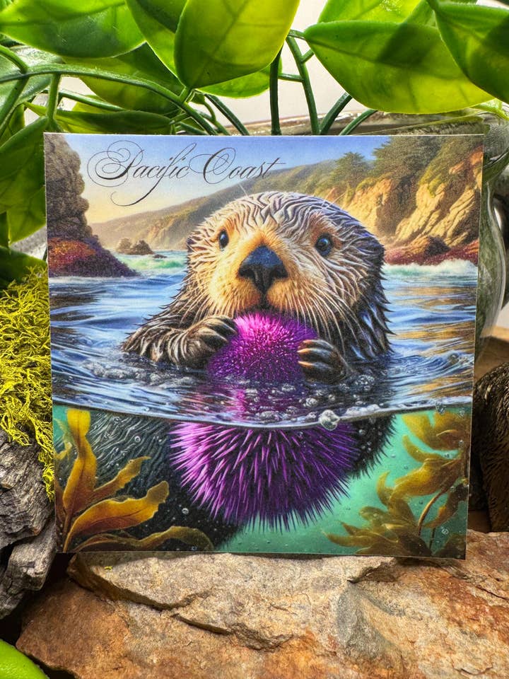 California Sea Otter Waterproof Vinyl Decal for wholesale by California Dreaming Co