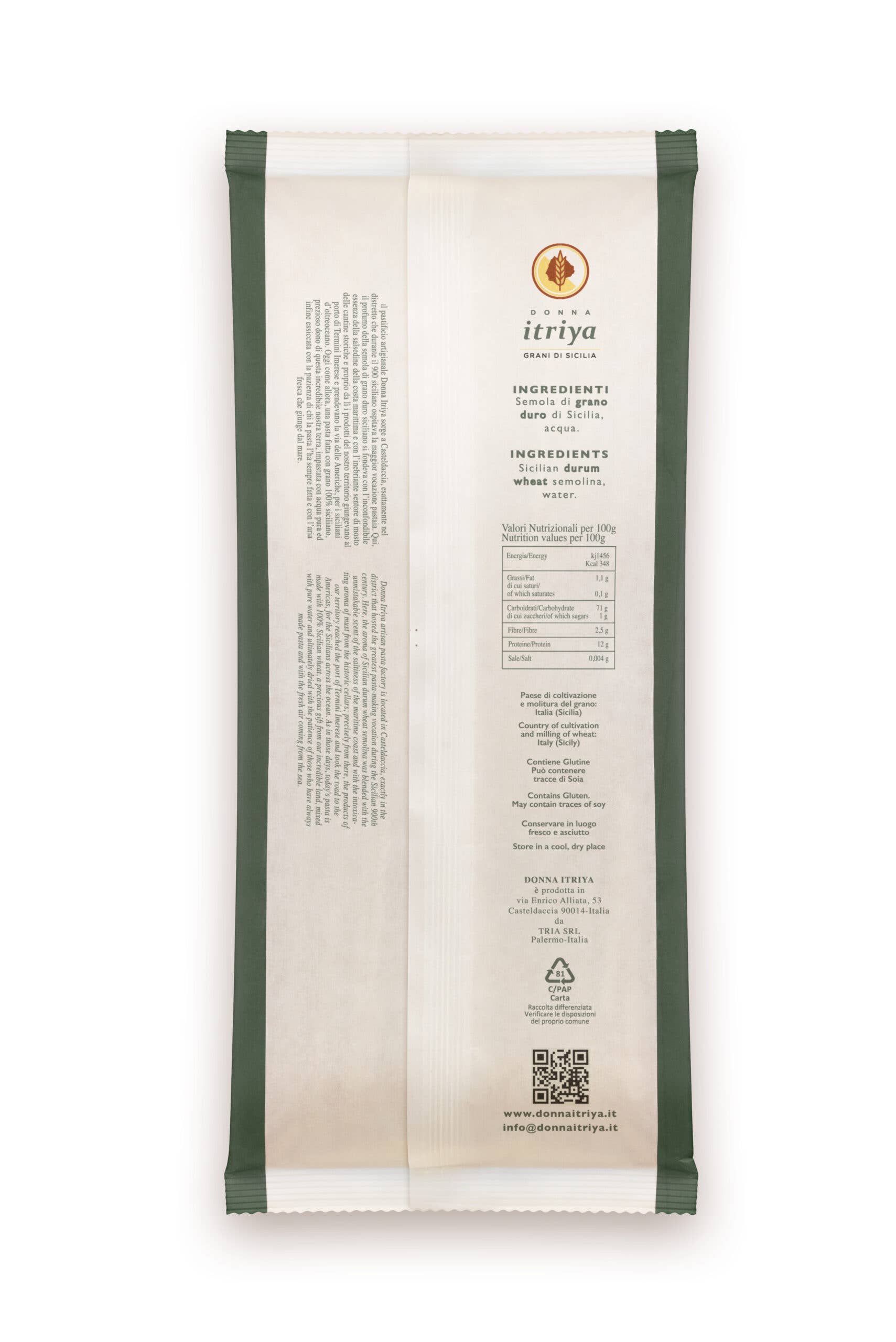 Pastificio Donna itriya - Grani di Sicilia – wholesale Pasta – Ekologiska Spaghettoni1