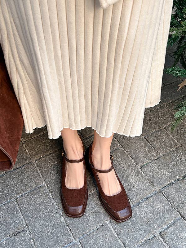 VividLux - Wholesale Flats - Women's - Shallow Cut Split-Joint Square-Toe Mary Janes Pumps12