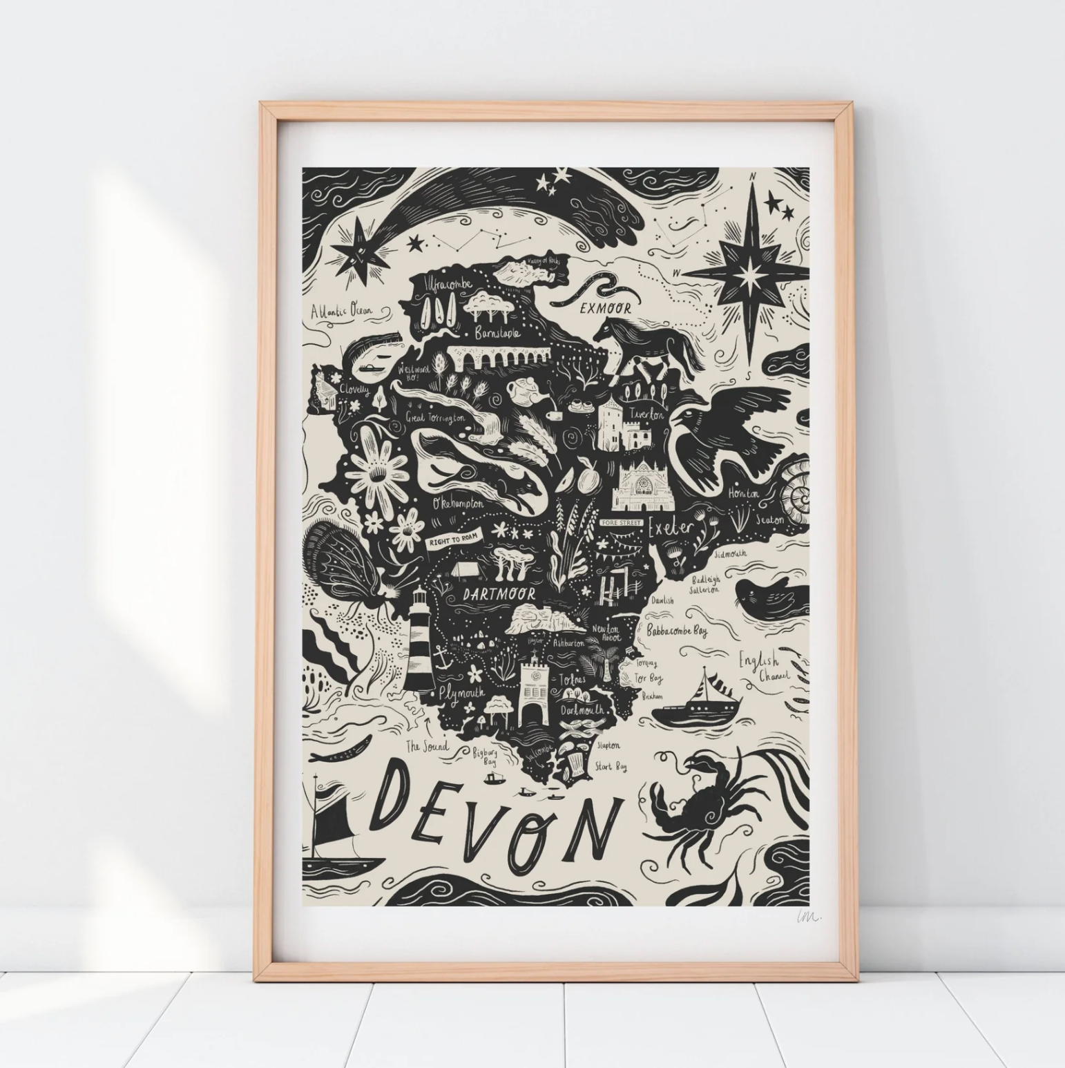 Lauren Marina - Wholesale Map - Illustrated Devon Map0