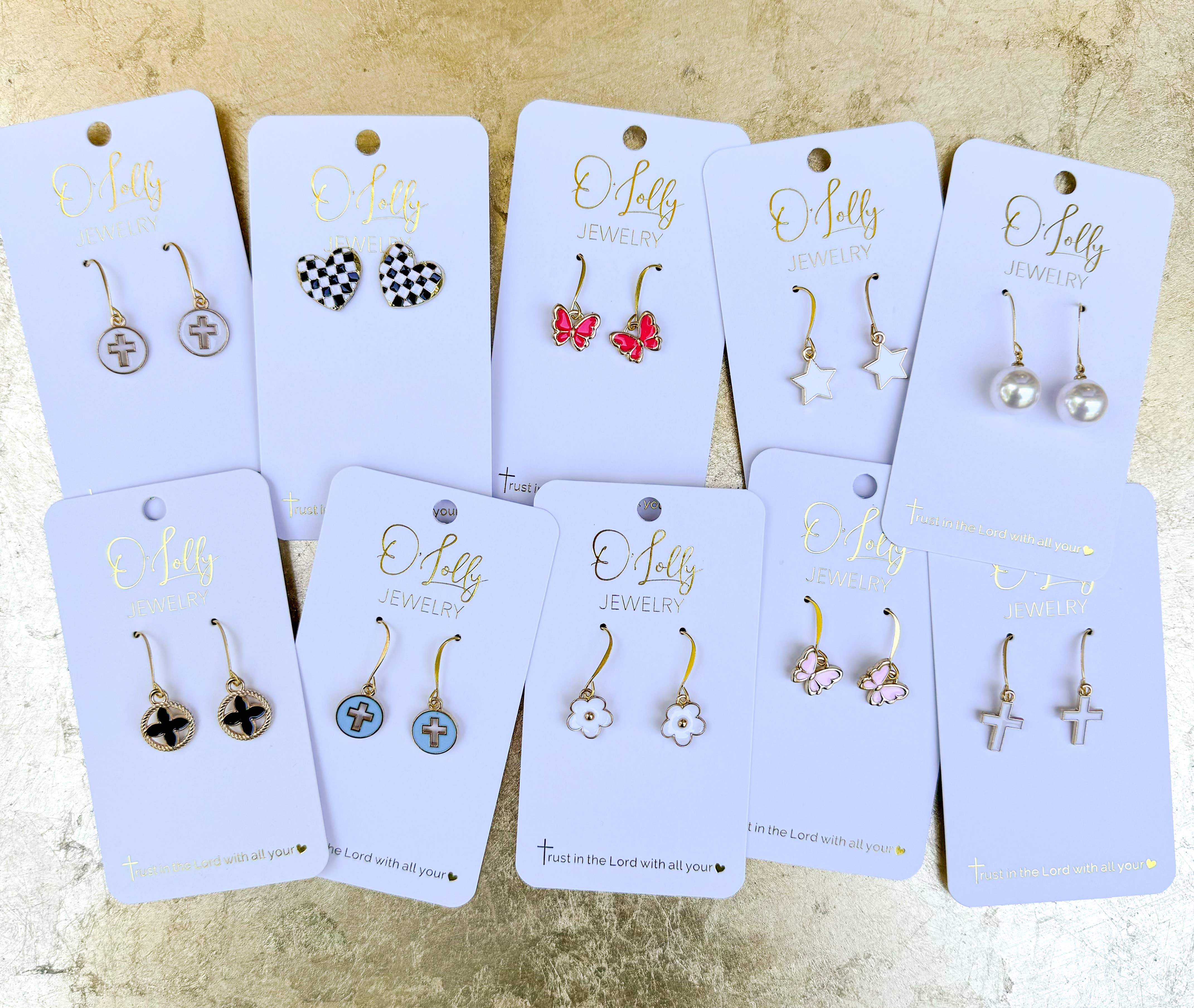 O’Lolly Jewelry - Wholesale Jewelry Set - O’Lolly “Mini” Earrings SURPRISE Pack (10 pairs)