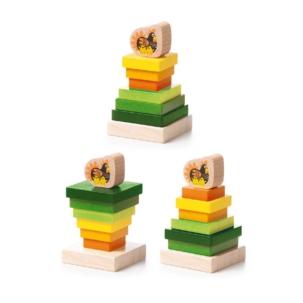 Fainotoys - Vendita all'ingrosso Giochi di impilamento - Giocattolo in legno Wise Elk/Cubika - Torre impilabile LD-151