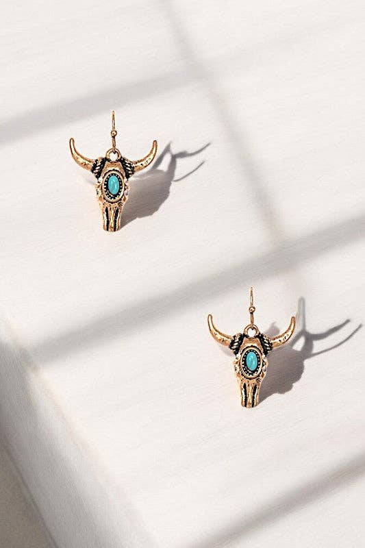 Andrea Bijoux - Vente Boucles d'oreilles pendantes - BOUCLE D'OREILLE EN FORME DE TAUREAU GRAVÉE2