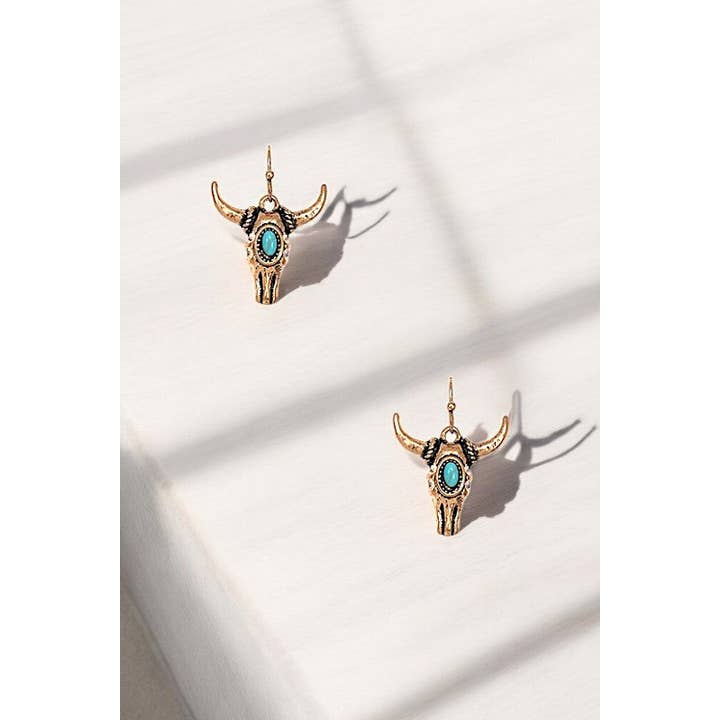 Andrea Bijoux - Vente Boucles d'oreilles pendantes - BOUCLE D'OREILLE EN FORME DE TAUREAU GRAVÉE2