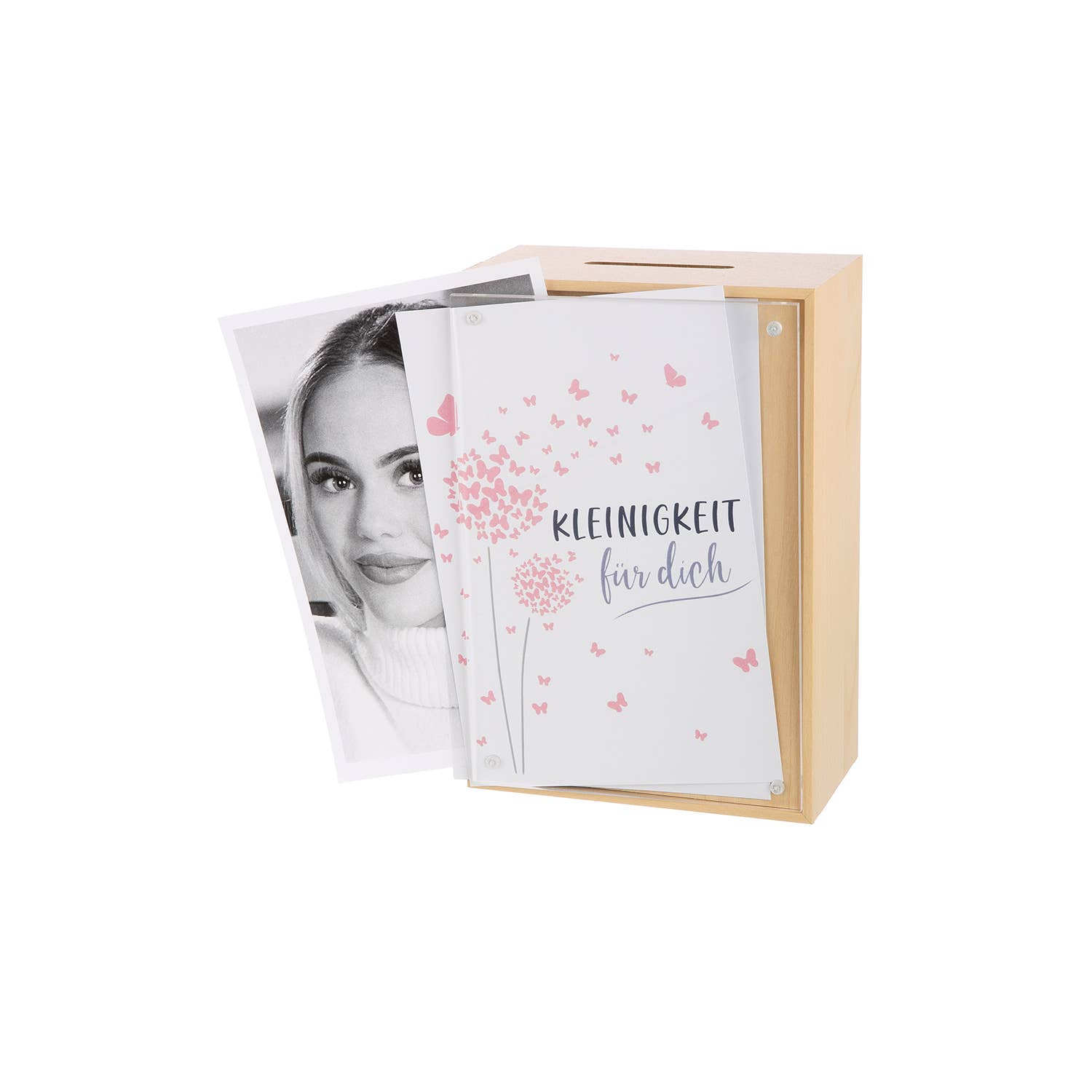 clear brown Photo frame, rectangular money box Swap, h.16 cm for wholesale on Faire3