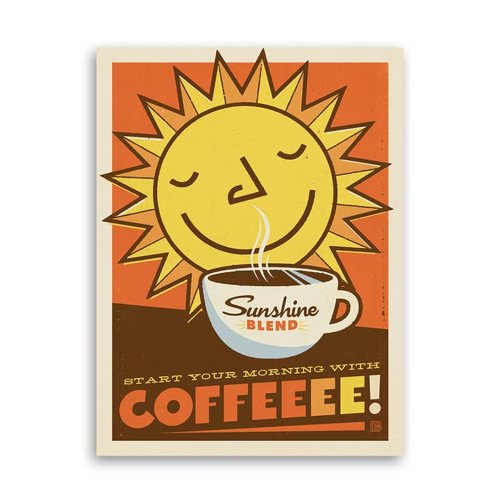 Sunshine Blend Coffee Mini Sticker 20 ct for wholesale by RetroPlanet