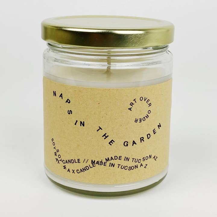 Naps in the Garden Candle for wholesale by Art Over Order