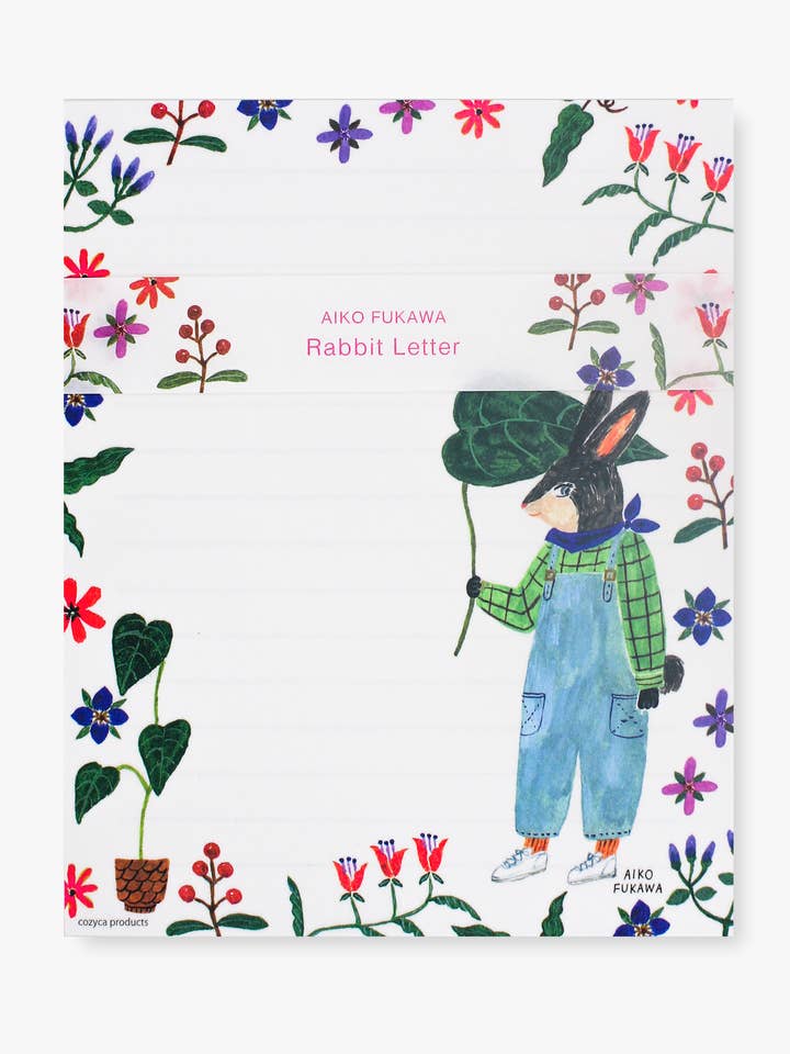 Ensemble d'écriture - Lapin pour la vente par Her Winter Flowers