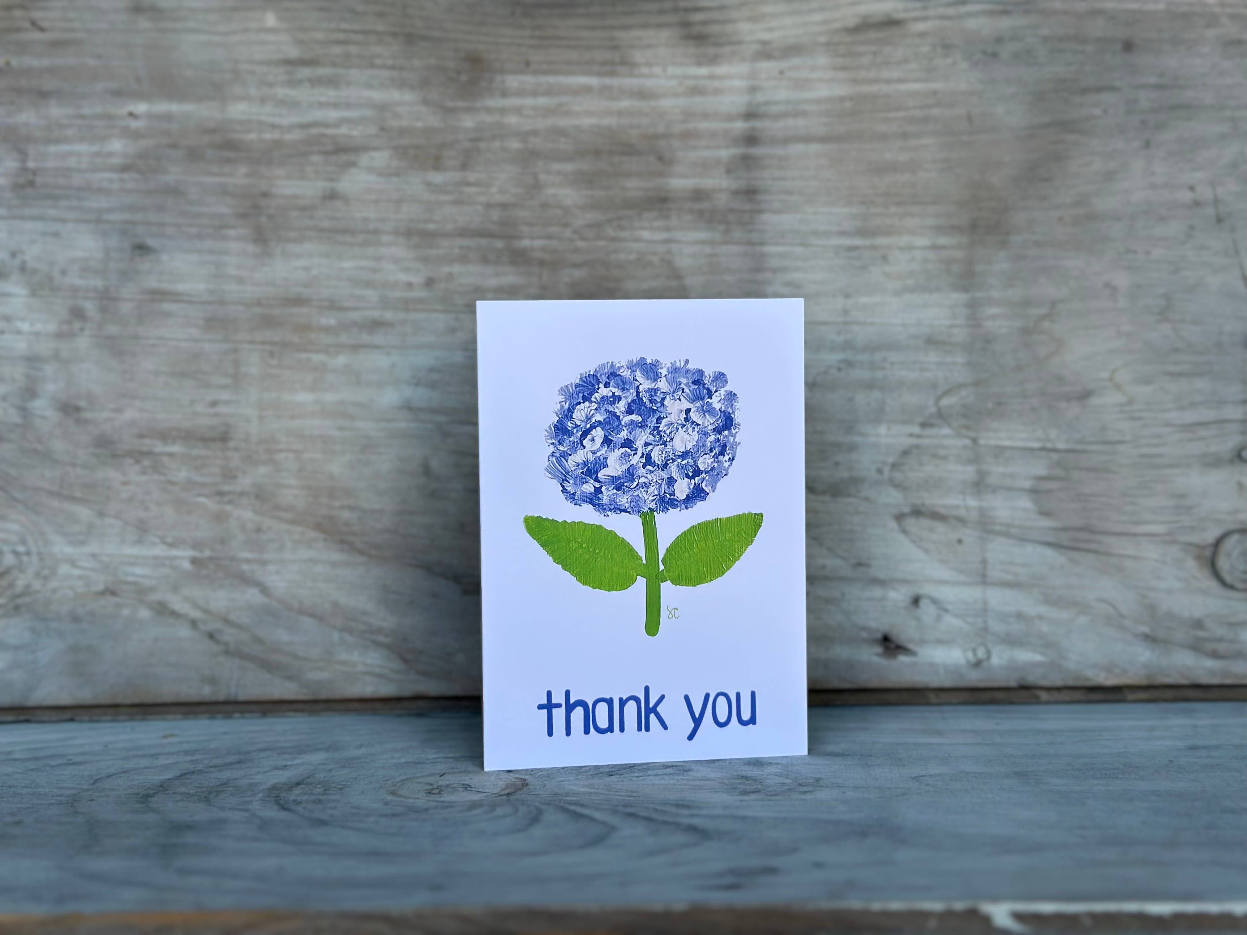 Citrus Daisy - Wholesale Thank You Card - Blue Hydrangea Thank You Card1